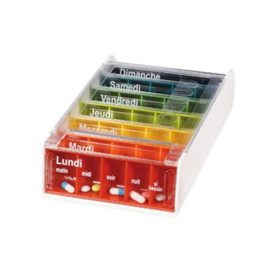 Pilulier semainier arc-en-ciel • Anabox | VALÉA SANTÉ