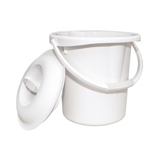 Seau Multifonction Curver 12 Litres Avec Couvercle - Bleu - Pour Salle De Bain, Cuisine, Buanderie