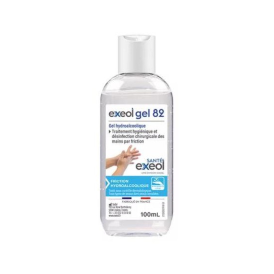 Gel hydroalcoolique exeol gel 82 100 ml