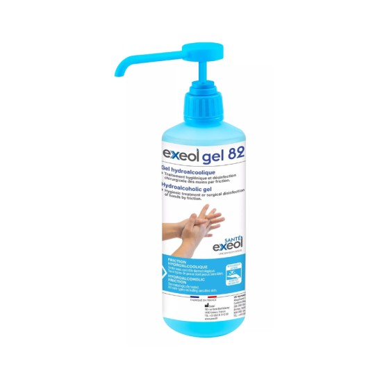 Gel hydroalcoolique exeol gel 82 500 ml