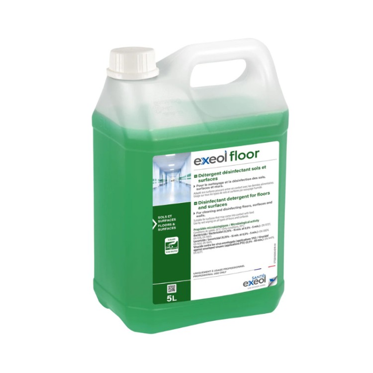 Détergent désinfectant sols et surfaces Exeol Floor 5L