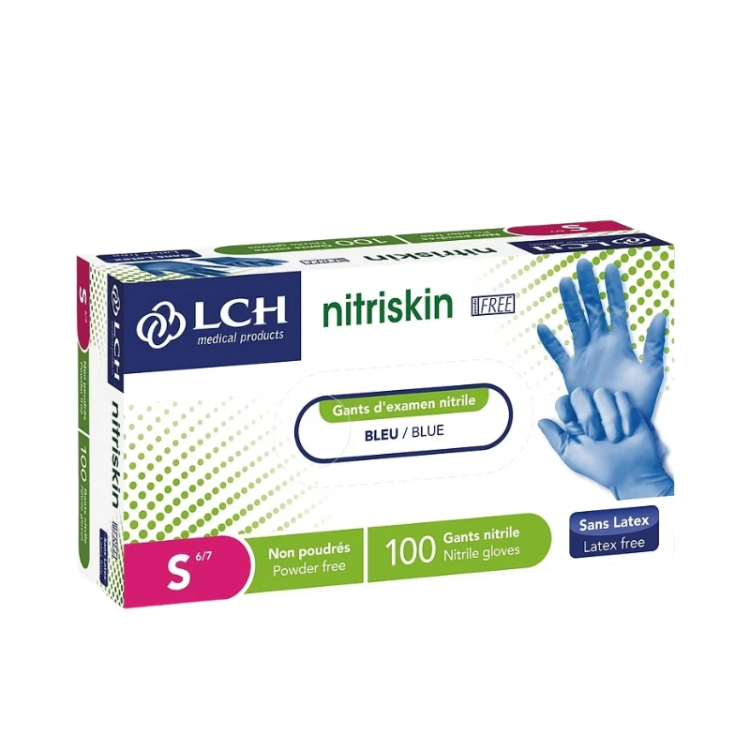 Gants d'examen nitrile non poudrés small