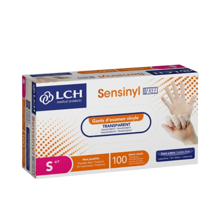 Gants d'examen vinyle non poudrés small