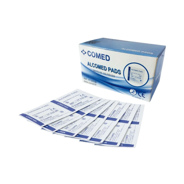 Tampons alcoolisés 70% Alcomed Pads - Comed | VALÉA SANTÉ