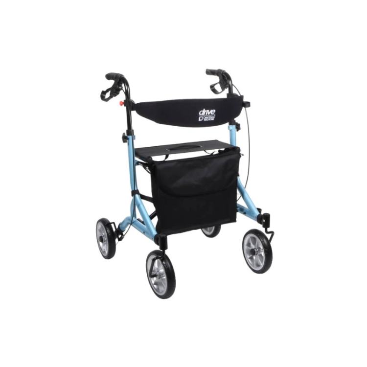 Rollator pliant 4 roues Ultralight bleu