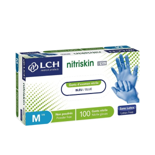 Gants d'examen nitrile non poudrés medium