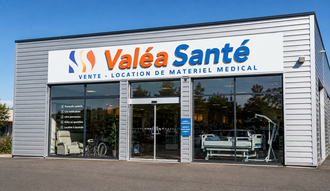 Façade du magasin Valéa Santé : vente et location de matériel médical